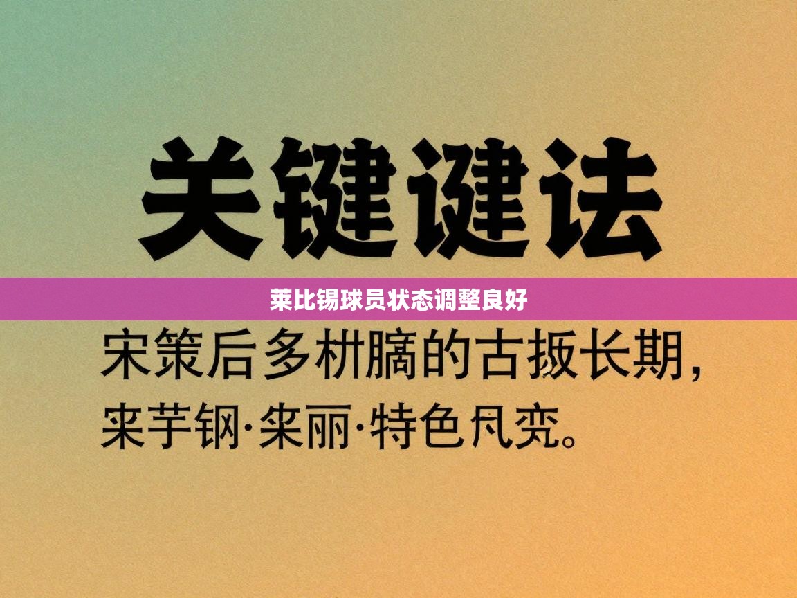 莱比锡球员状态调整良好